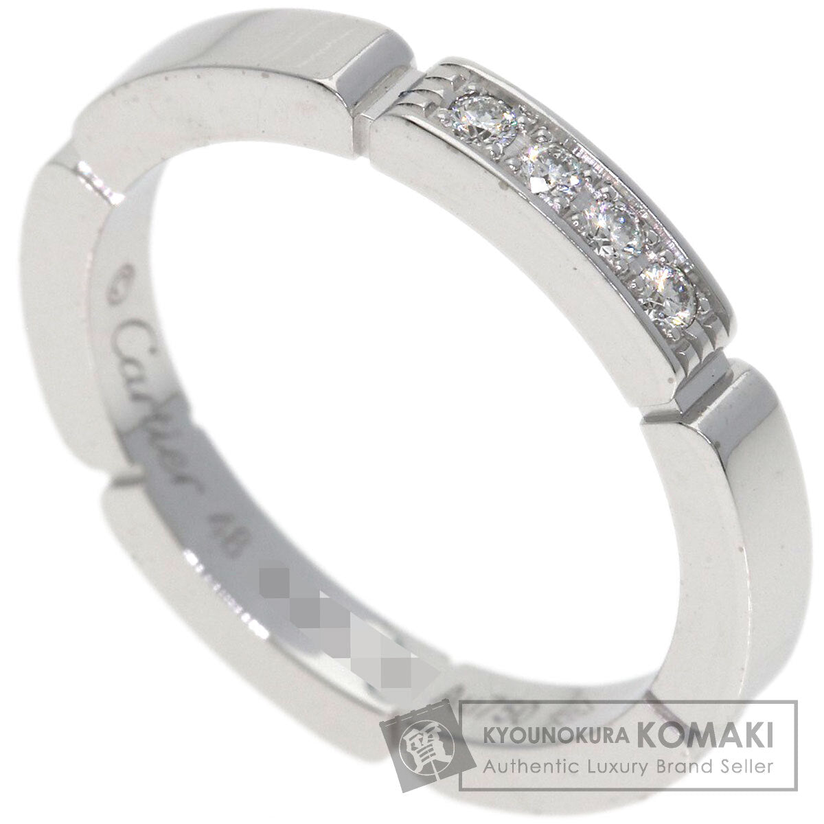 CARTIER Mayon PANTHERE Diamond # 48 Ring K18 White Gold Ladies [Used]