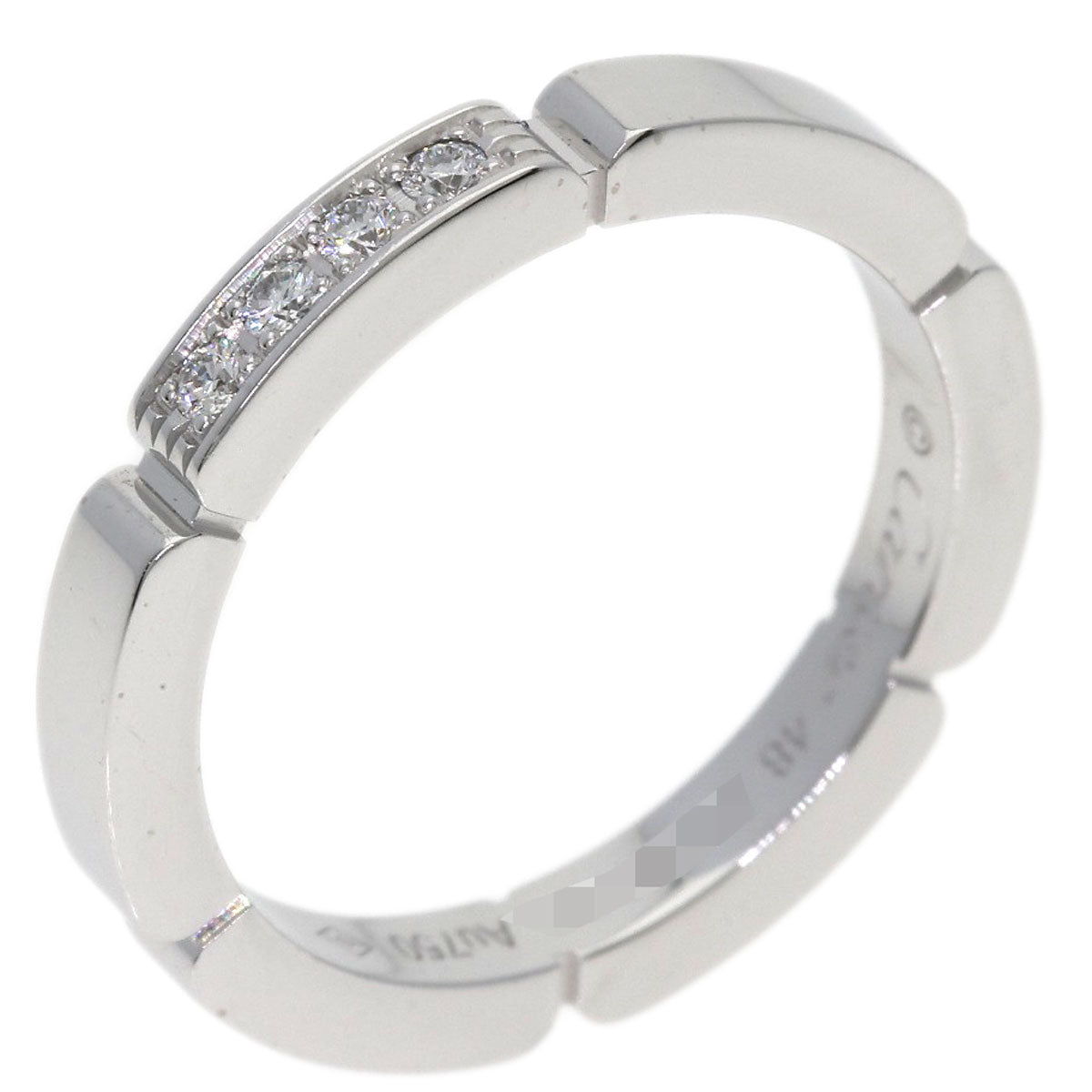 CARTIER Mayon PANTHERE Diamond # 48 Ring K18 White Gold Ladies [Used]