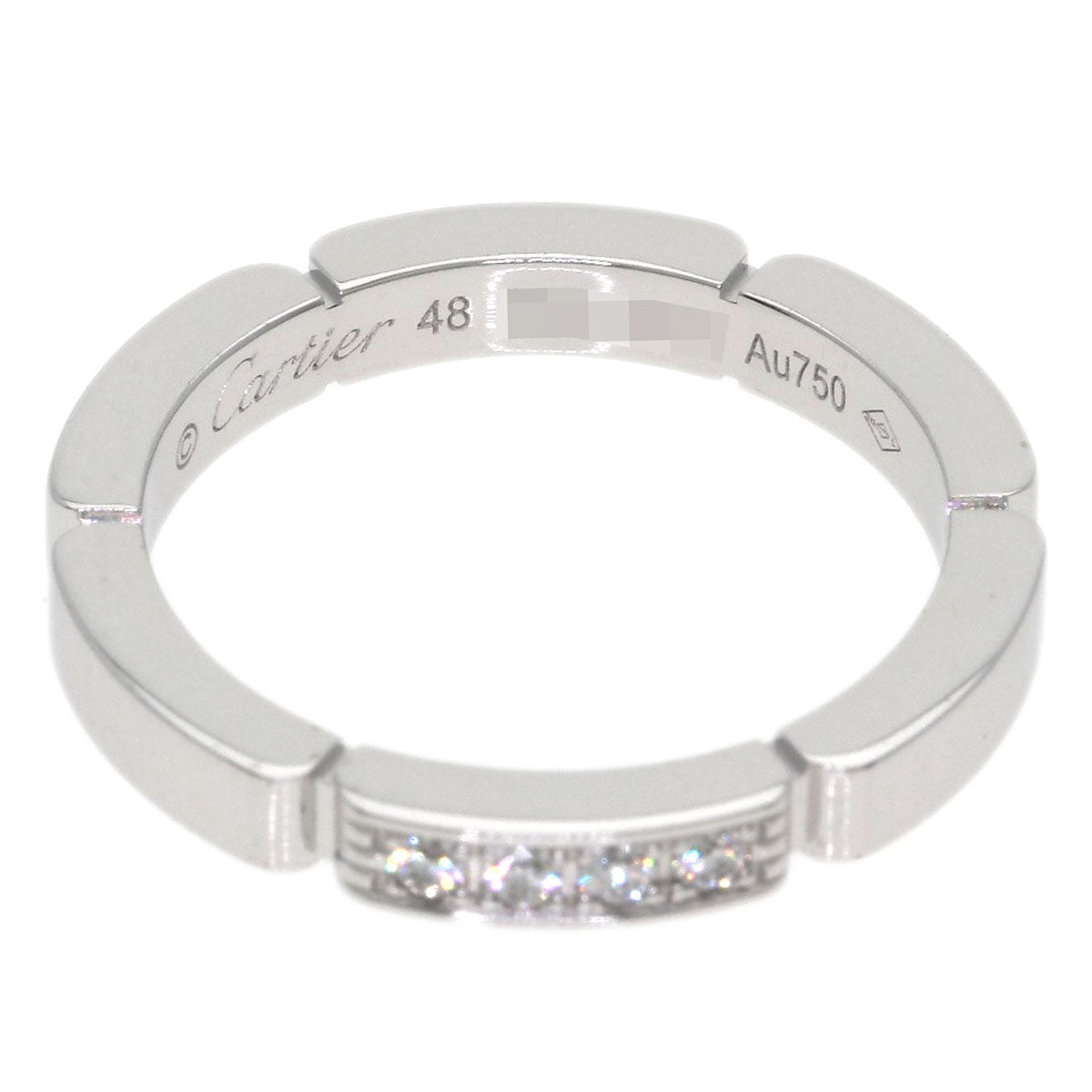 CARTIER Mayon PANTHERE Diamond # 48 Ring K18 White Gold Ladies [Used]