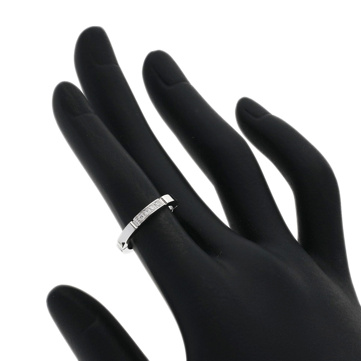 CARTIER Mayon PANTHERE Diamond # 48 Ring K18 White Gold Ladies [Used]
