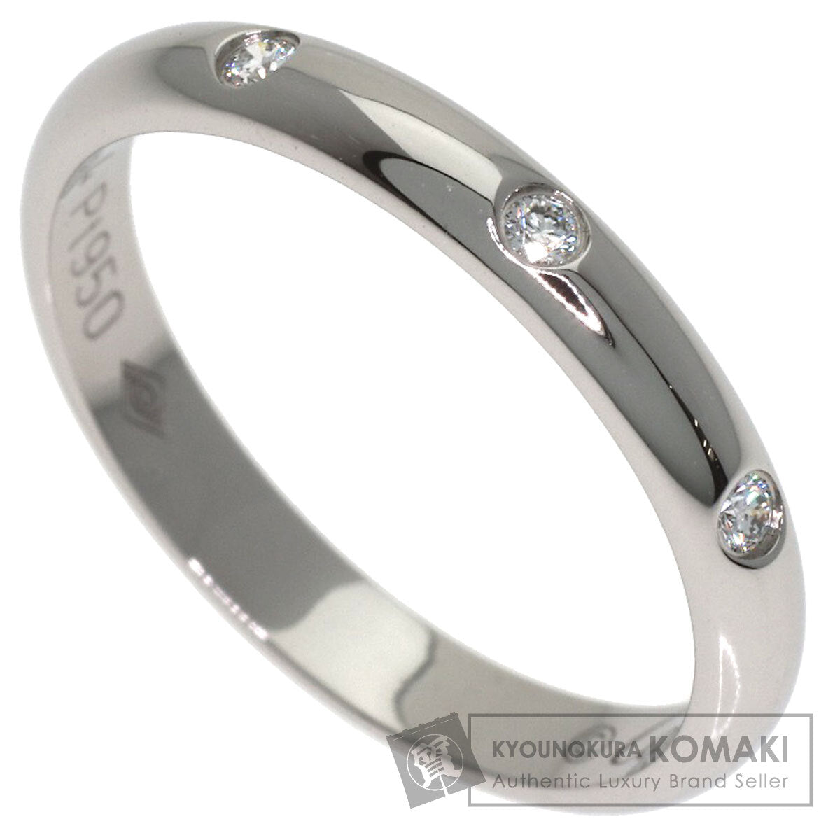 CARTIER Wedding 3P Diamond #48 Ring Platinum PT950 Ladies [Used]