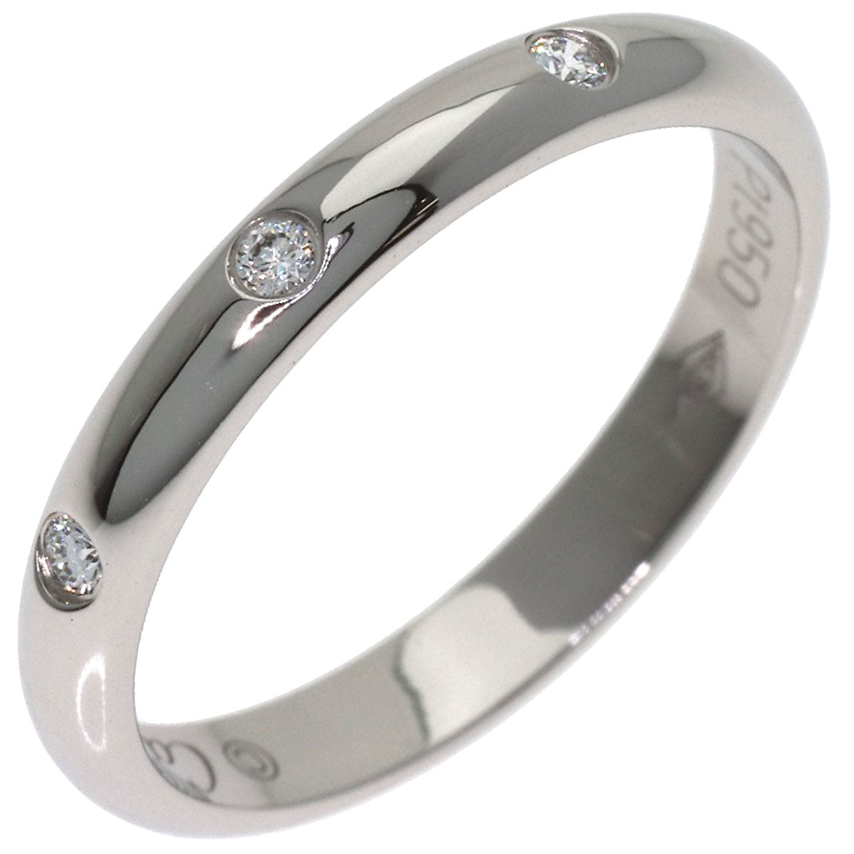CARTIER Wedding 3P Diamond #48 Ring Platinum PT950 Ladies [Used]
