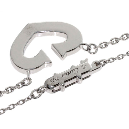 CARTIER C heart Necklace K18 White Gold Ladies [Used]