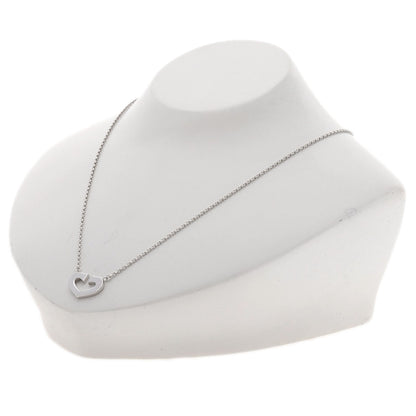 CARTIER C heart Necklace K18 White Gold Ladies [Used]