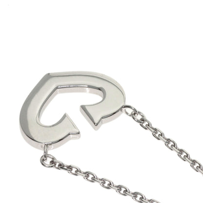 CARTIER C heart Necklace K18 White Gold Ladies [Used]