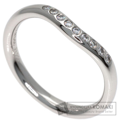 TIFFANY&Co. Curved band Diamond Ring Platinum PT950 Ladies [Used]