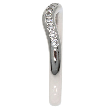 TIFFANY&Co. Curved band Diamond Ring Platinum PT950 Ladies [Used]