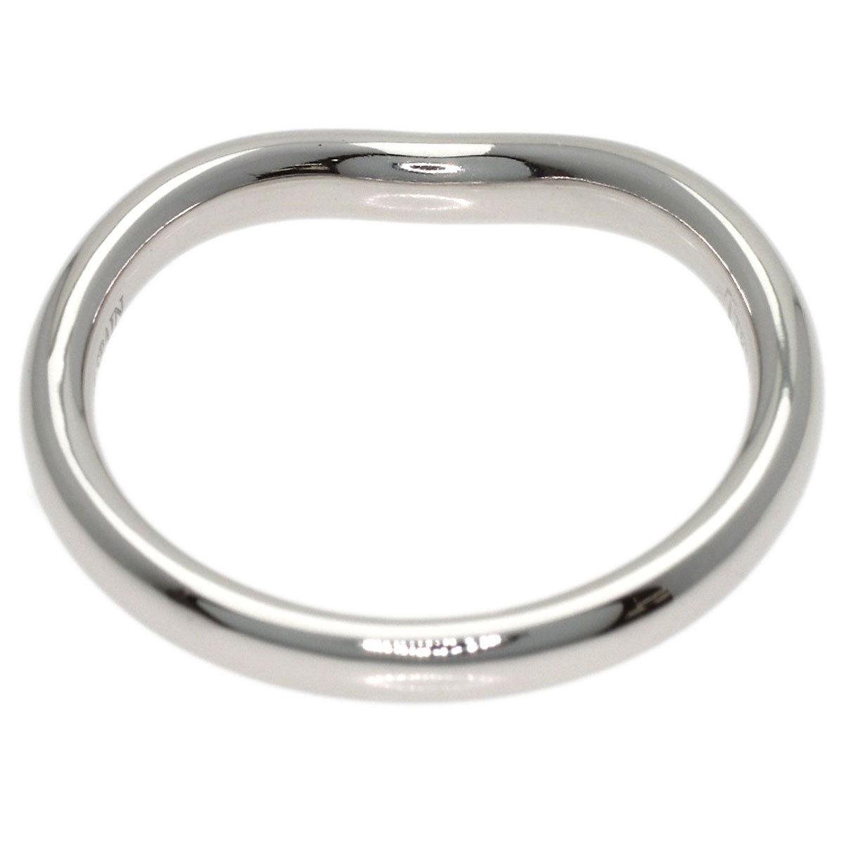 TIFFANY&Co. Curved band Diamond Ring Platinum PT950 Ladies [Used]