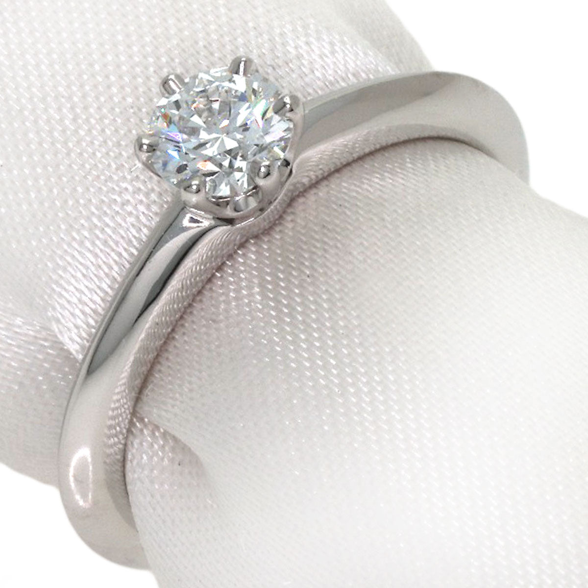 TIFFANY&Co. Solitaire 1P Diamond Ring Platinum PT950 Ladies [Used]