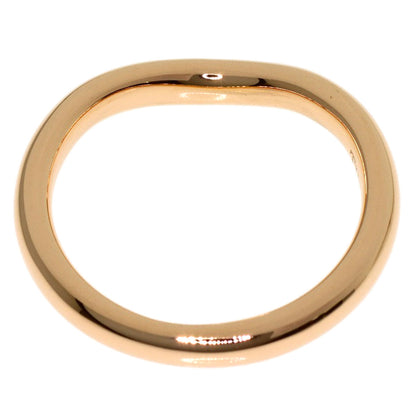TIFFANY&Co. Curved Band 1P Diamond Ring K18 Pink Gold Ladies [Used]