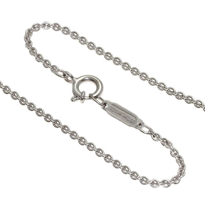 TIFFANY&Co. 1837 Double Bar 1P Diamond Necklace K18 White Gold Ladies [Used]