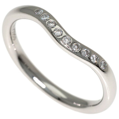 TIFFANY&Co. Curved band Diamond Ring Platinum PT950 Ladies [Used]