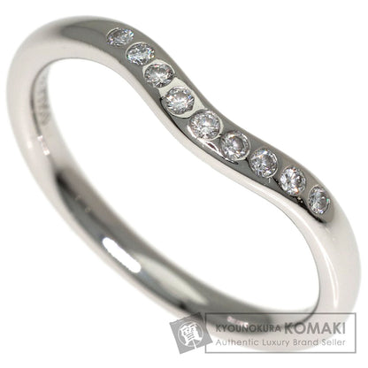 TIFFANY&Co. Curved band Diamond Ring Platinum PT950 Ladies [Used]