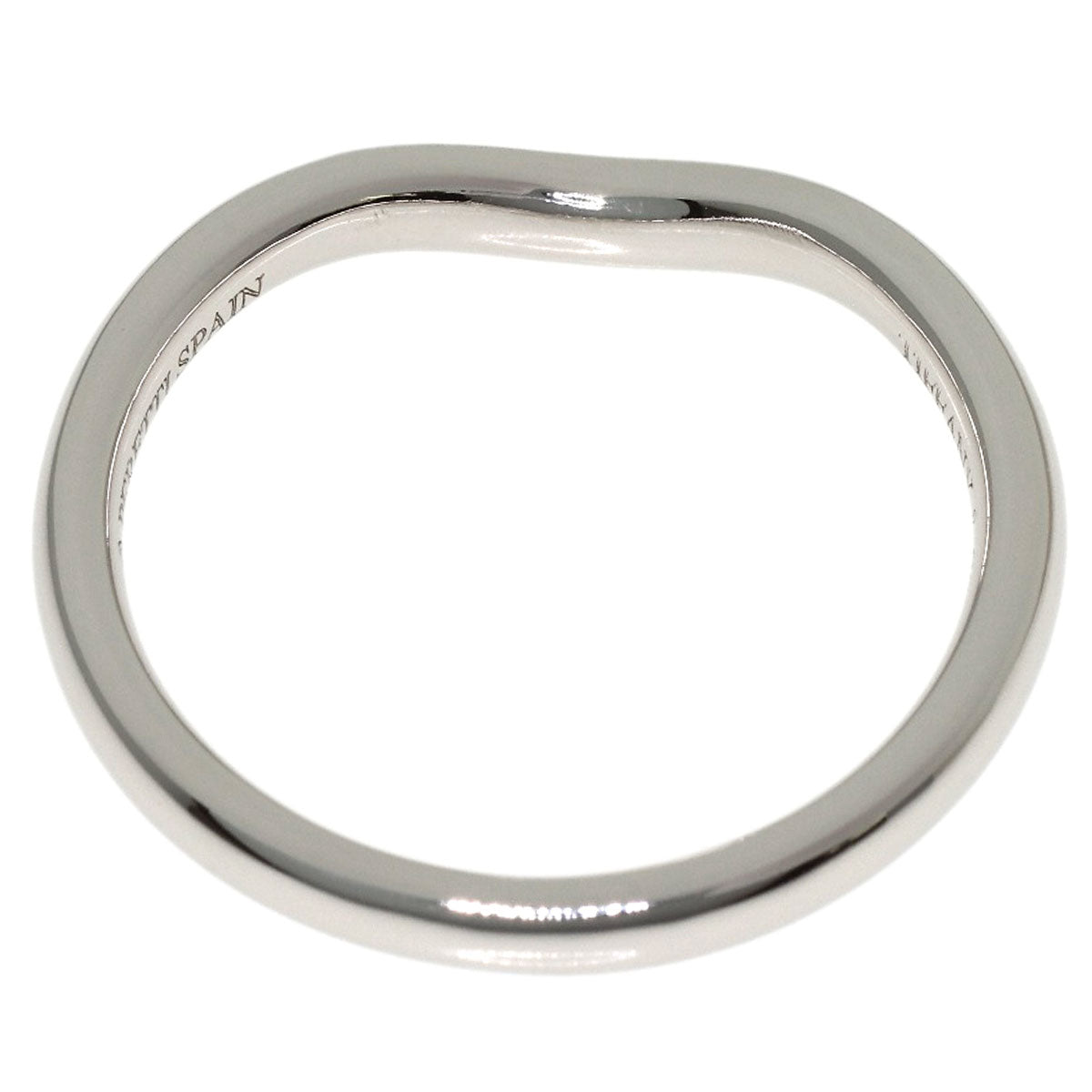 TIFFANY&Co. Curved band Diamond Ring Platinum PT950 Ladies [Used]