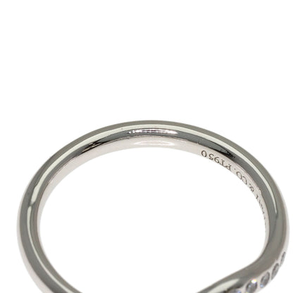TIFFANY&Co. Curved band Diamond Ring Platinum PT950 Ladies [Used]