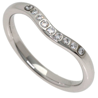 TIFFANY&Co. Curved band Diamond Ring Platinum PT950 Ladies [Used]
