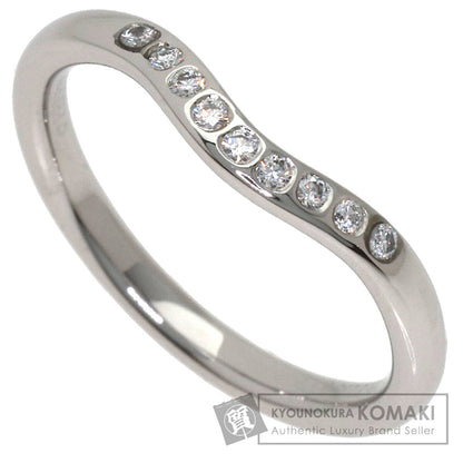 TIFFANY&Co. Curved band Diamond Ring Platinum PT950 Ladies [Used]