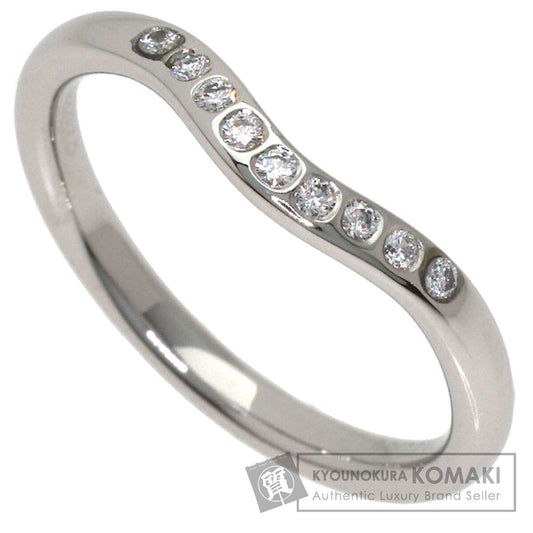 TIFFANY&Co. Curved band Diamond Ring Platinum PT950 Ladies [Used]