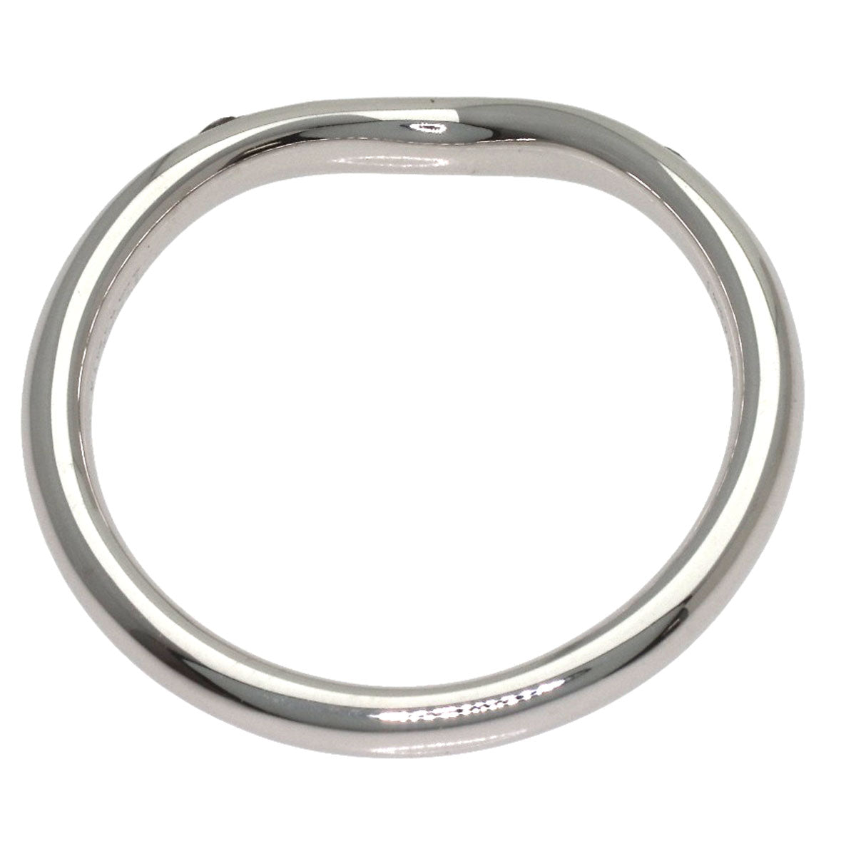 TIFFANY&Co. Curved band Diamond Ring Platinum PT950 Ladies [Used]
