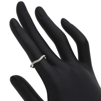 TIFFANY&Co. Curved band Diamond Ring Platinum PT950 Ladies [Used]