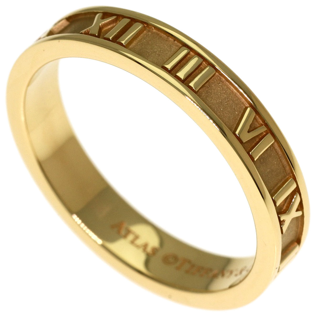 TIFFANY&Co. Atlas Narrow Ring K18 Yellow Gold Ladies [Used]