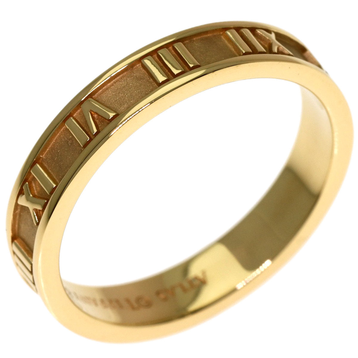 TIFFANY&Co. Atlas Narrow Ring K18 Yellow Gold Ladies [Used]