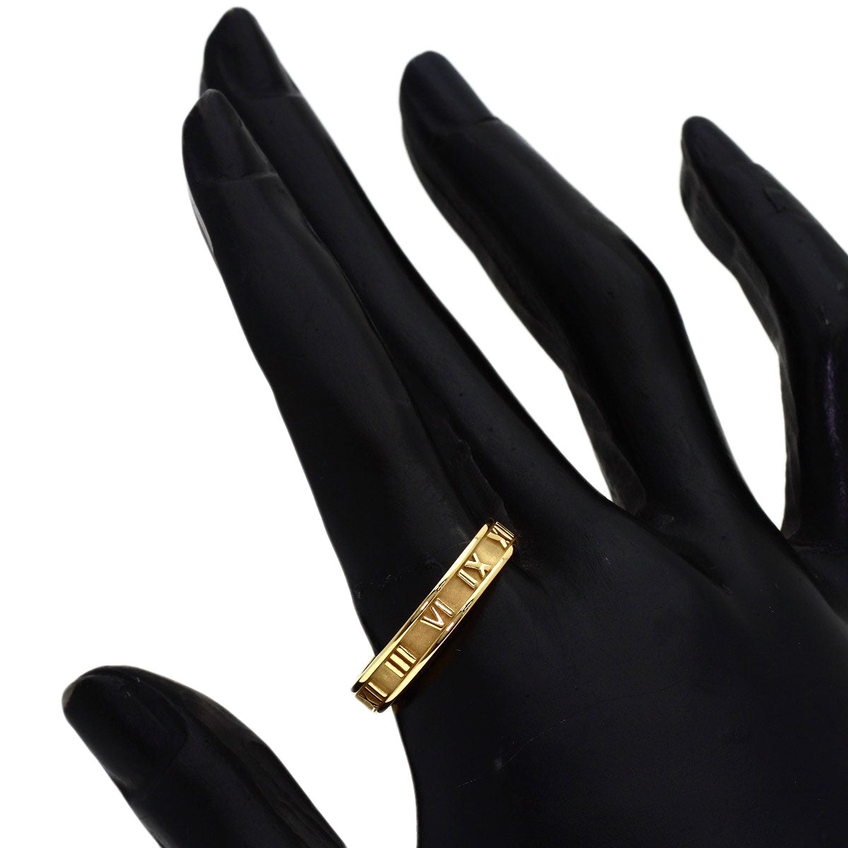 TIFFANY&Co. Atlas Narrow Ring K18 Yellow Gold Ladies [Used]