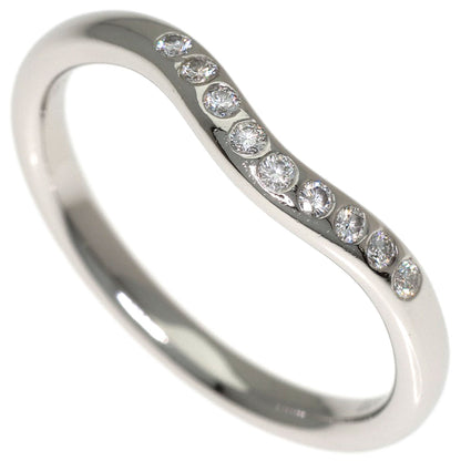 TIFFANY&Co. Curved band Diamond Ring Platinum PT950 Ladies [Used]