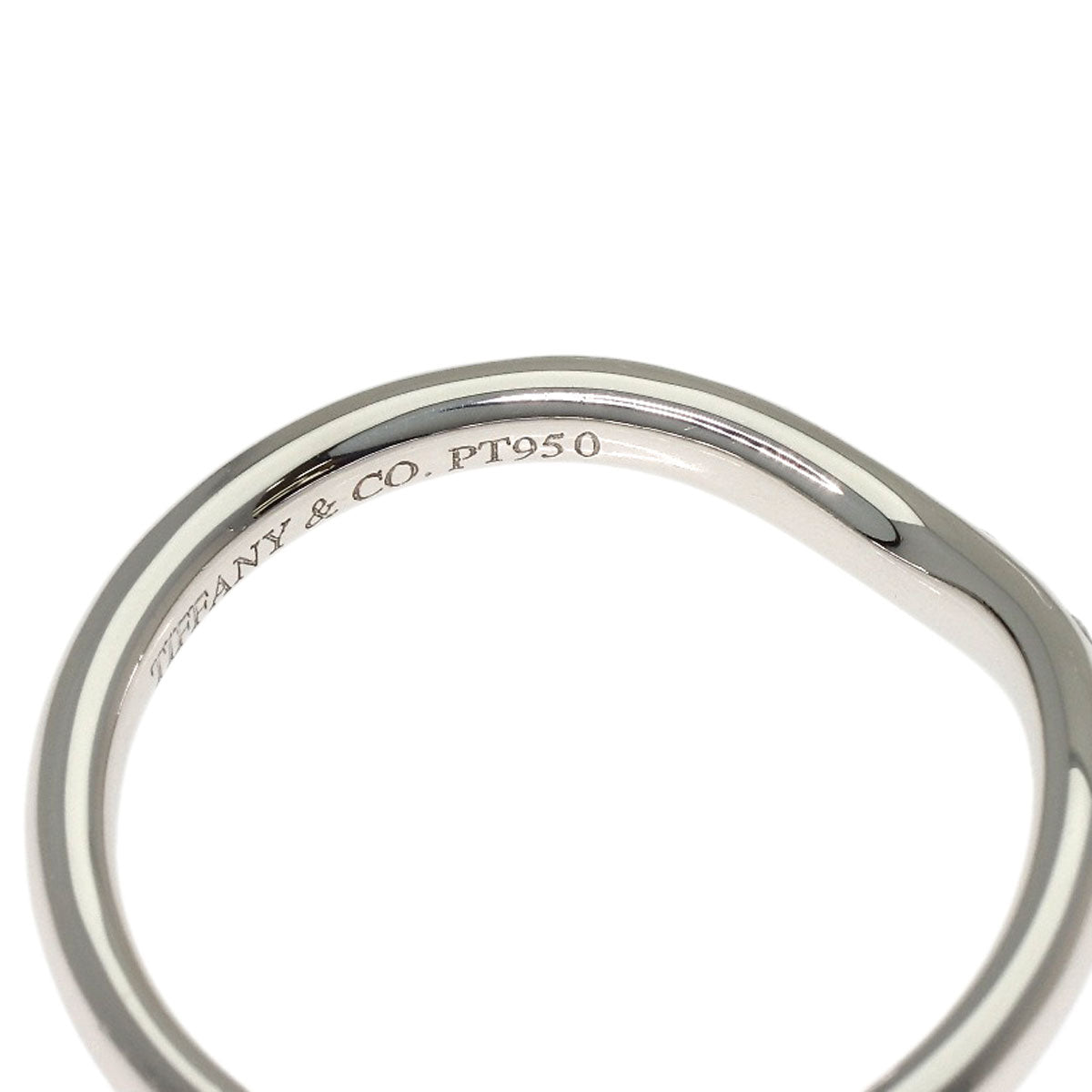 TIFFANY&Co. Curved band Diamond Ring Platinum PT950 Ladies [Used]
