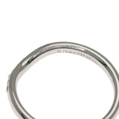TIFFANY&Co. Curved band Diamond Ring Platinum PT950 Ladies [Used]