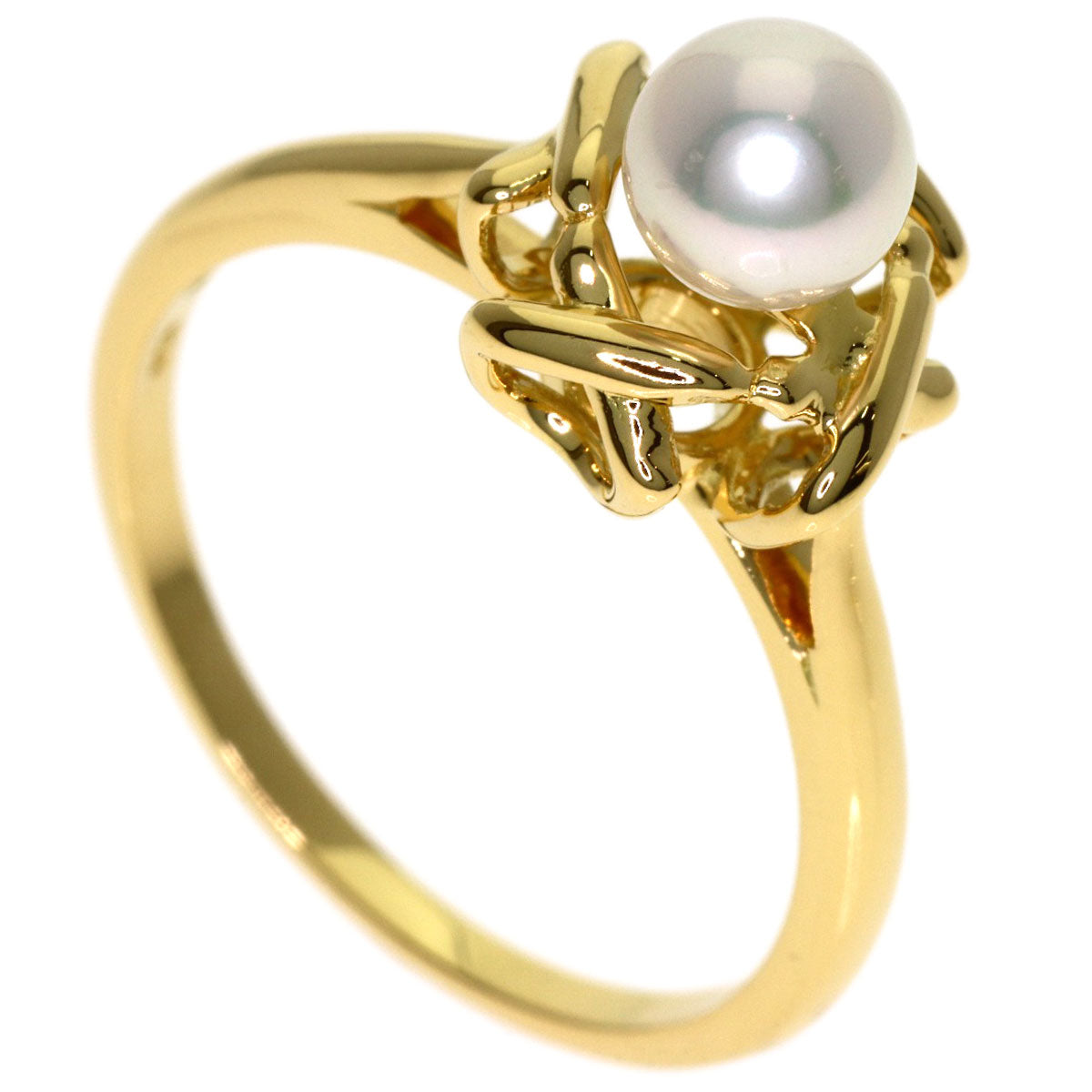 TIFFANY&Co. Kiss Around Pearl Ring K18 Yellow Gold Ladies [Used]