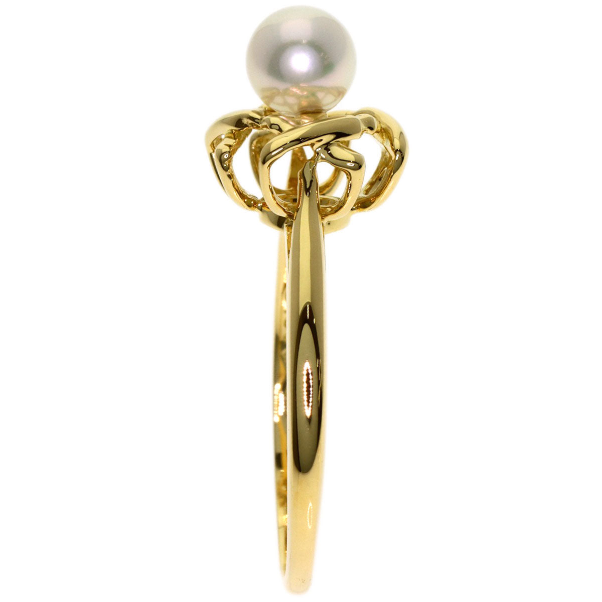 TIFFANY&Co. Kiss Around Pearl Ring K18 Yellow Gold Ladies [Used]