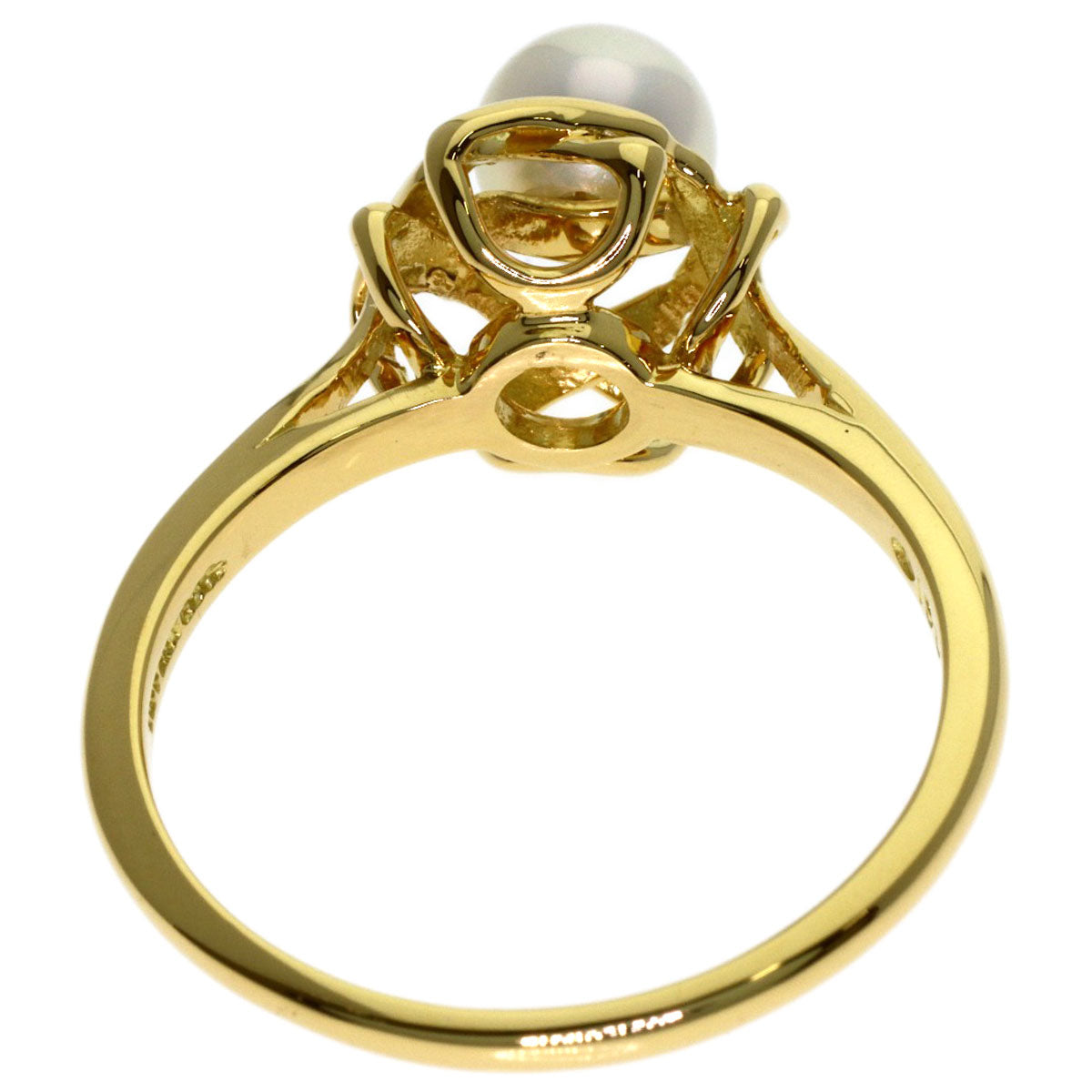 TIFFANY&Co. Kiss Around Pearl Ring K18 Yellow Gold Ladies [Used]