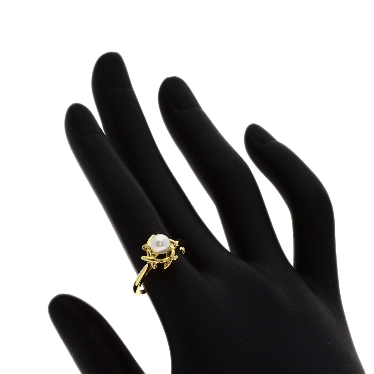 TIFFANY&Co. Kiss Around Pearl Ring K18 Yellow Gold Ladies [Used]