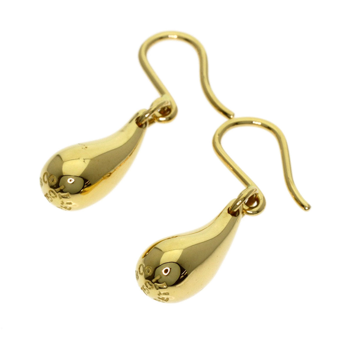 TIFFANY&Co. teardrop earring K18 Yellow Gold Ladies [Used]