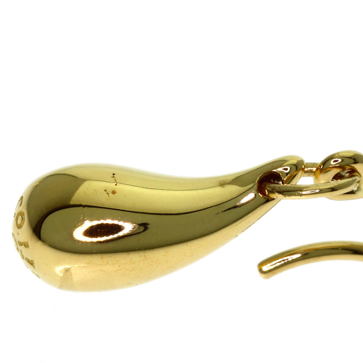 TIFFANY&Co. teardrop earring K18 Yellow Gold Ladies [Used]