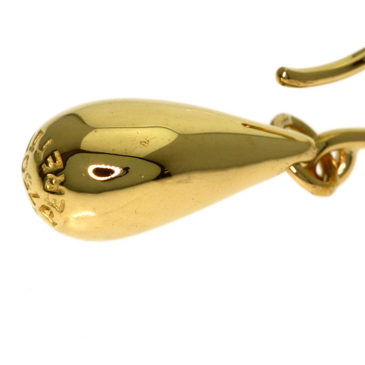 TIFFANY&Co. teardrop earring K18 Yellow Gold Ladies [Used]