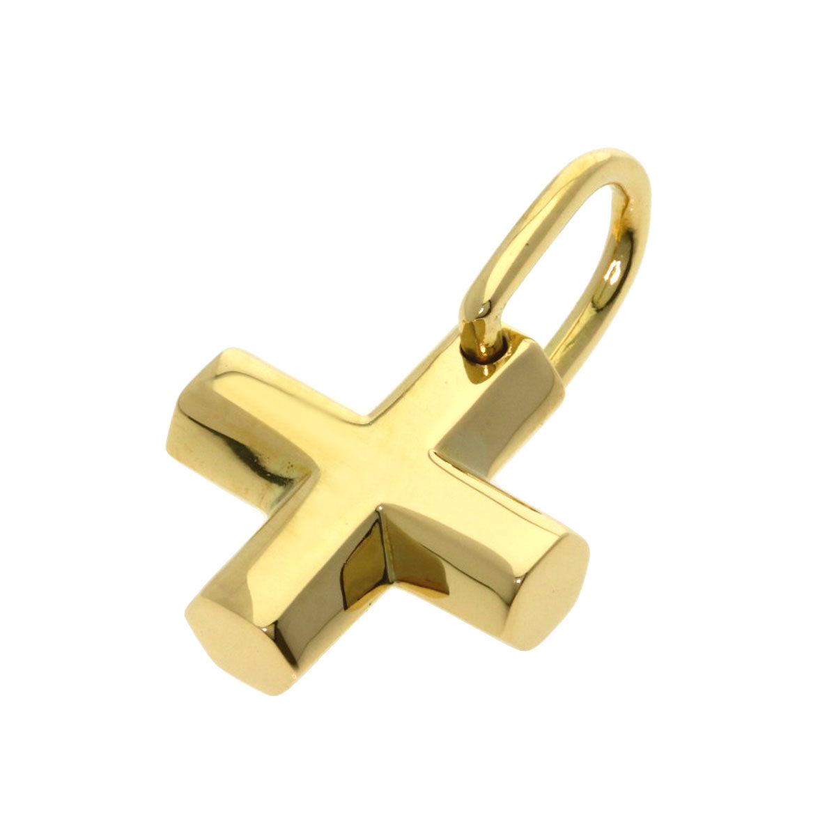 BVLGARI greek cross Pendant top K18 Yellow Gold Ladies [Used]