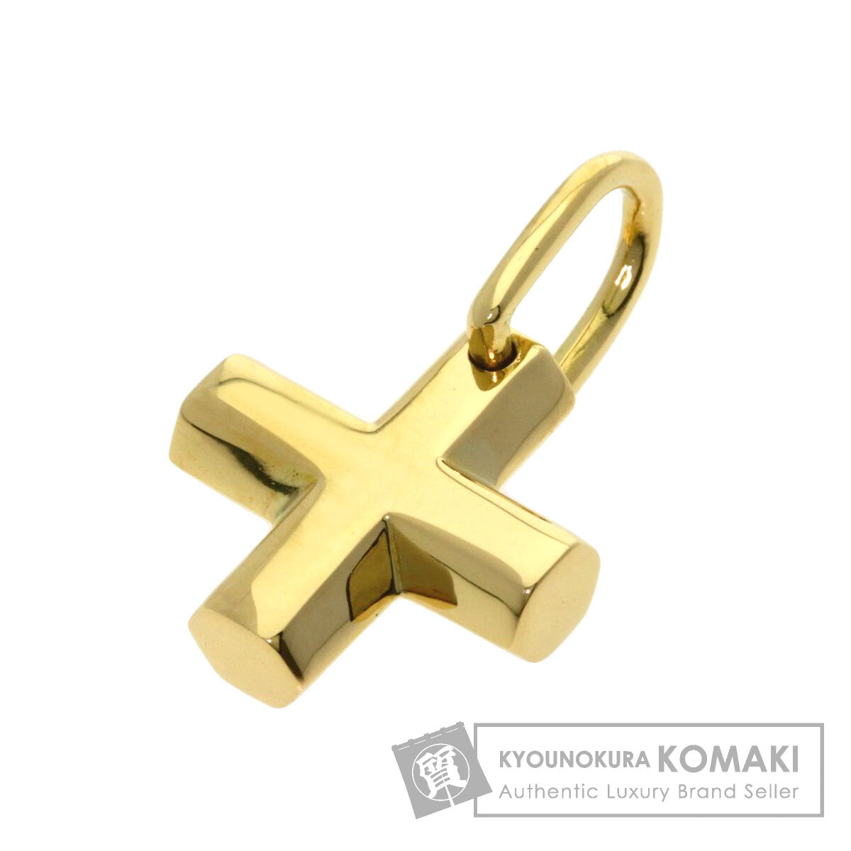 BVLGARI greek cross Pendant top K18 Yellow Gold Ladies [Used]
