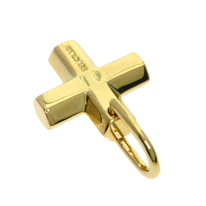 BVLGARI greek cross Pendant top K18 Yellow Gold Ladies [Used]