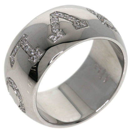 BVLGARI Monologo Diamond #54 Ring K18 White Gold Ladies [Used]