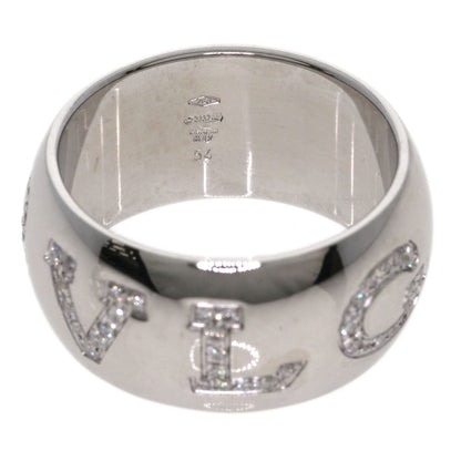 BVLGARI Monologo Diamond #54 Ring K18 White Gold Ladies [Used]