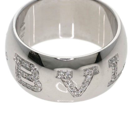 BVLGARI Monologo Diamond #54 Ring K18 White Gold Ladies [Used]