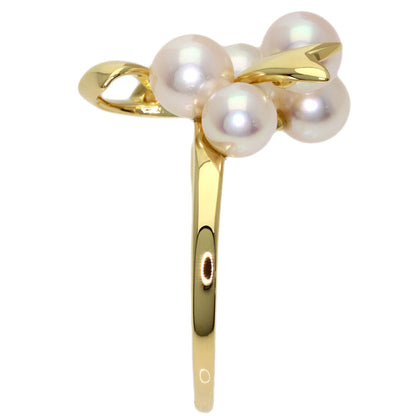 MIKIMOTO Pearl Pearl Ribbon Ring K18 Yellow Gold Ladies [Used]