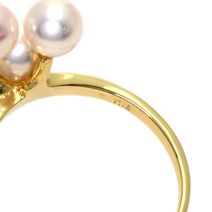 MIKIMOTO Pearl Pearl Ribbon Ring K18 Yellow Gold Ladies [Used]