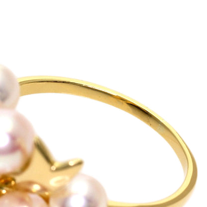 MIKIMOTO Pearl Pearl Ribbon Ring K18 Yellow Gold Ladies [Used]