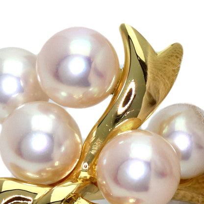 MIKIMOTO Pearl Pearl Ribbon Ring K18 Yellow Gold Ladies [Used]