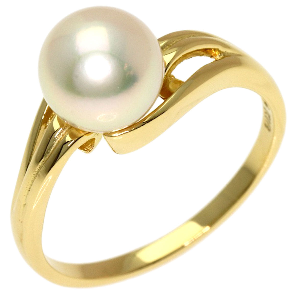 MIKIMOTO Pearl Pearl Ring K18 Yellow Gold Ladies [Used]