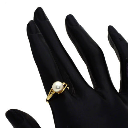 MIKIMOTO Pearl Pearl Ring K18 Yellow Gold Ladies [Used]