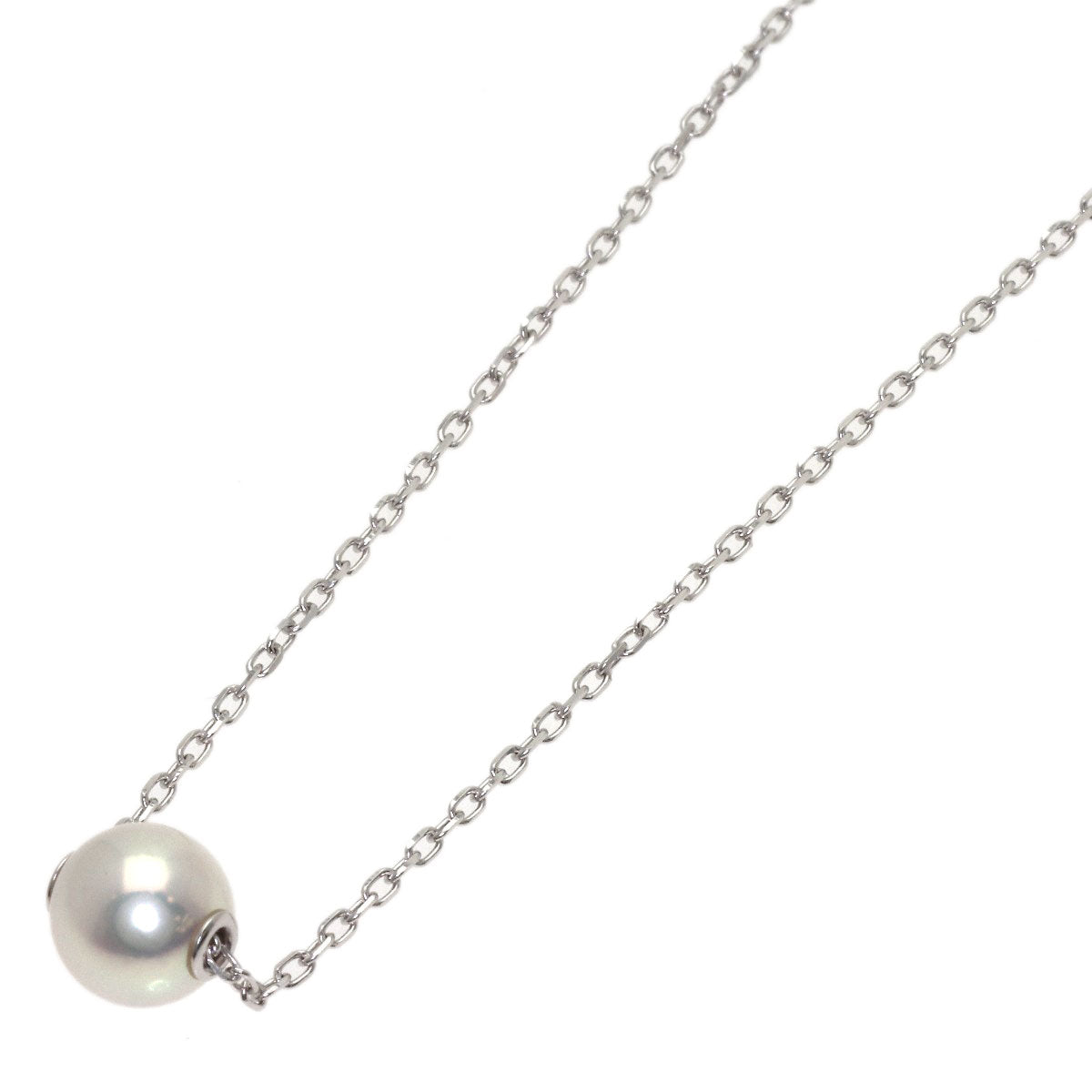 MIKIMOTO Pearl Pearl Necklace K18 White Gold Ladies [Used]